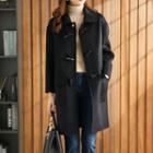 Peter Pan Collar Fleece Toggle Coat