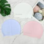Plain Lettering Swim Cap
