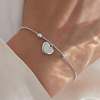 Shell Heart Bracelet Silver - One Size