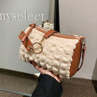 Runched Crossbody Barrel Bag