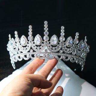 Wedding Rhinestone Tiara As Shown In Figure - One Size