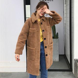 Fleece Single-breasted Coat