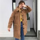 Fleece Single-breasted Coat
