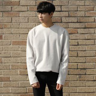 Round-neck Long-sleeve Napped T-shirt