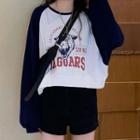 Long-sleeve Tiger Print Raglan T-shirt