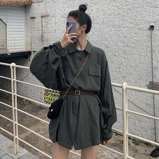 Applique Shirt Jacket / Belt