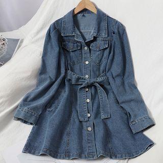 Mini A-line Denim Shirtdress