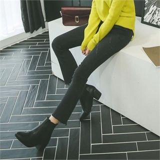 Boot-cut Fray-hem Pants