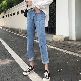 Pocket Front Washed Jeans