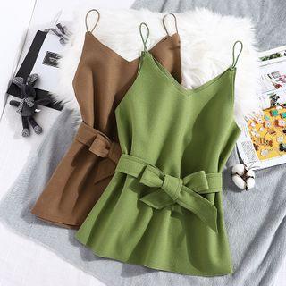 Belted Camisole Top / Mock Turtleneck Top