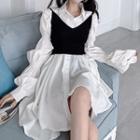 Asymmetric Shirred Mini Shirtdress / Camisole Top