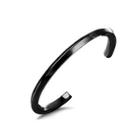 Simple And Fashion Plated Black 316l Stainless Steel Bangle Black - One Size