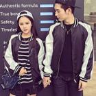 Couple Matching Color Block Jacket
