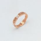 Rose Gold Plated Love Rhinestone Ring