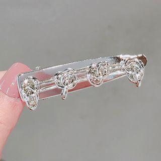 Chain Hair Clip Ly2381 - Silver - One Size
