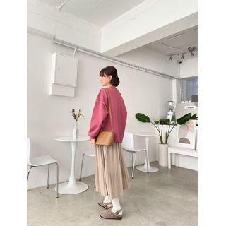 Ribbed Long Flare Skirt