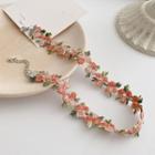 Flower Choker 1 - Red - One Size