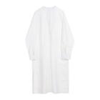 Pocket Detail Long Shirt Dress White - One Size