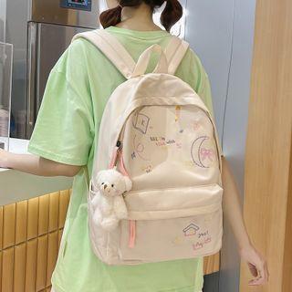 Embroidered Backpack / Charm / Set