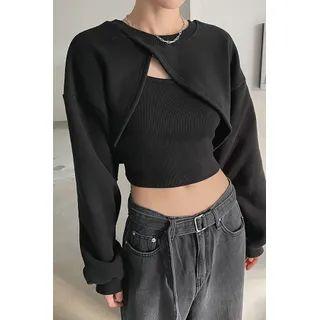 Set: Reversible Bolero Sweatshirt + Camisole Top