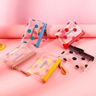 Dotted Transparent Zip Coin Purse