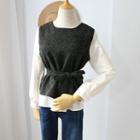 Layered Two-tone Long-sleeve T-shirt