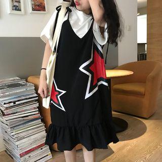 Mock Two-piece Spaghetti Strap Dress