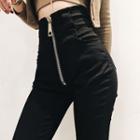 Zip-up High-waist Slim-cut Jeans