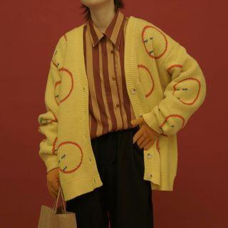 Face Jacquards Cardigan