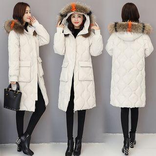 Quilted Hooded Zip Coat