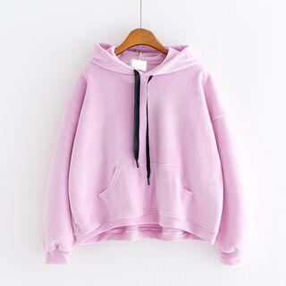 Velvet Plain Hoodie
