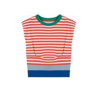 Color Block Striped Sleeveless Top