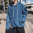 Loose-fit Denim Hooded Sweater