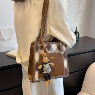 Check Shoulder Bag / Bag Charm / Set