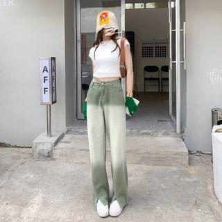 Gradient Slit Loose Fit Jeans (various Designs)