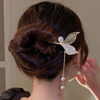 Rhinestone Fish Tail Hair Bun Maker