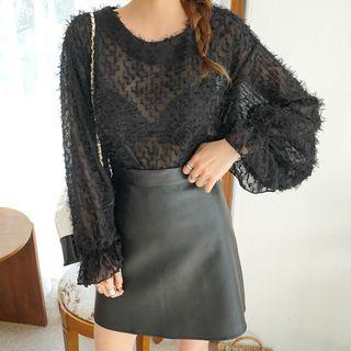Fringed See-through Top