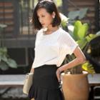 Short-sleeve Beaded Top