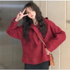 Plain Hoodie Wine Red - One Size