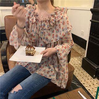 Loose-fit Ruffled Chiffon Blouse