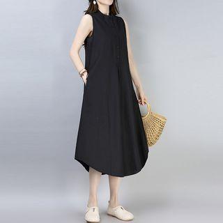 Sleeveless Midi Shirtdress