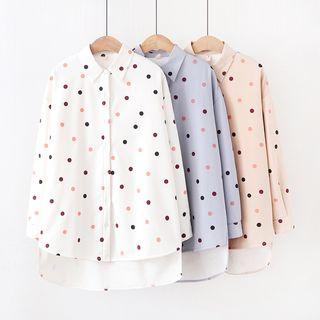 Fleece-lined Dotted Shirt