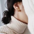 Alloy Interlocking Hoop Earring 1 Pair - Gold - One Size