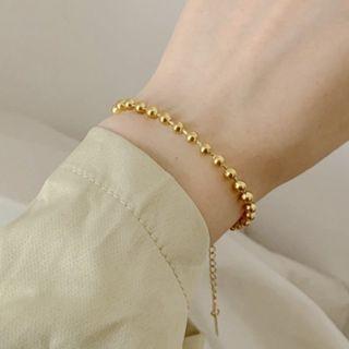 Stainless Steel Bracelet 1pc - Sl116 - Gold - One Size