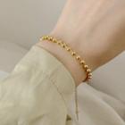 Stainless Steel Bracelet 1pc - Sl116 - Gold - One Size