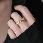 Rhinestone Alloy Open Ring Ring - Gold - One Size