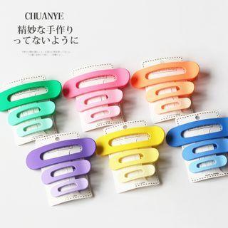 Set Of 3: Plain Hair Clip (various Designs)