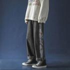 Print Panel Loose Fit Jeans