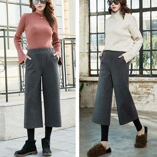 Mock Two-piece Wide Leg Pants