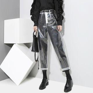 See Through Crop Pants Transparent - One Size